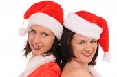 pic of da-vinci  - two woman santa isolated on white background - JPG 