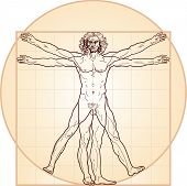 picture of da-vinci  - The Vitruvian man - JPG 