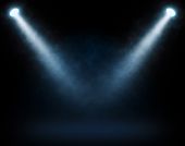 stock photo of spotlight  - Abstract music rusty background with the word rock - JPG 