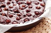 image of food  - delicious homemade hazelnuts brownie  - JPG 