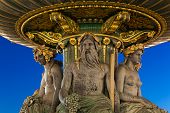 stock photo of france  - Fountain in the concorde square Paris Ile de France France - JPG 