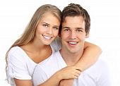 picture of smile  - Happy smiling couple in love - JPG 