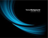 stock photo of blue  - Blue light wave vector background - JPG 