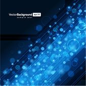 image of technology  - Abstract retro technology lines with bokeh vector background - JPG 