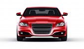 foto of transportation  - 3d rendering of a brandless generic red car of my own design in studio environemnt - JPG 