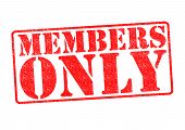 stock photo of member  - MEMBERS ONLY Rubber Stamp over a white background - JPG 