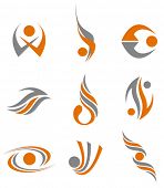 foto of symbols  - Set of different abstract symbols for design - JPG 