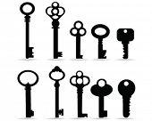 image of latch  - keys vector - JPG 