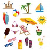 foto of beach  - beach icon set - JPG 