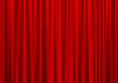 foto of drapery  - Closed red theater curtain - JPG 