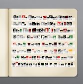 foto of newspaper  - Set of vector letters from newspaper and magazines collected in the book - JPG 