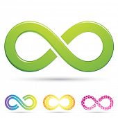 image of infinity  - Vector illustration of sleek style Infinity Symbols - JPG 