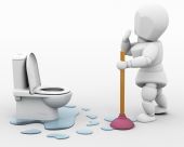 picture of leak  - 3D render of a plumber fixing a leak - JPG 