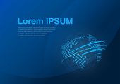 stock photo of dust wrapper  - Vector dark blue corporate extremely stylish background template - JPG 