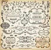 picture of illustration  - Vector set of calligraphic design elements - JPG 