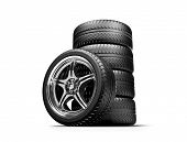 image of transportation  - Wheels isolated on white - JPG 