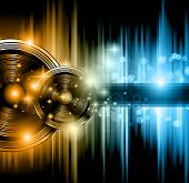 stock photo of disk  - Disco club flyer with a lot of abstract colorful design elements - JPG 