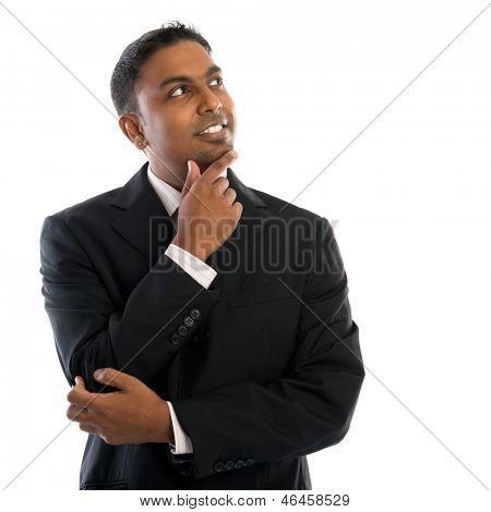 Indian man thinking. Confident young Indian businessman thinking ... Indian man thinking. Confident young Indian businessman thinking ...