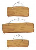 picture of cord  - wooden boards hanging on a cord with a nail - JPG 