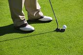 picture of golf  - Close up of senior man playing golf - JPG 