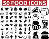 picture of food  - 50 food icons set - JPG 