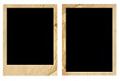 picture of  photo  - Ancient photo frames isolated on white - JPG 