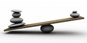 pic of stability  - 3d render of pebble stability scale on white background - JPG 