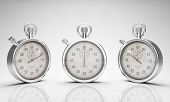 pic of watch  - Stop Watch with Clipping Path for Dials and Watch and Ground Reflection Three Different Views - JPG 