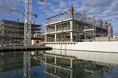 stock photo of construction  - apartment construction in auckland viaduct basin - JPG 