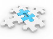 stock photo of puzzle  - Puzzle with keyhole  - JPG 