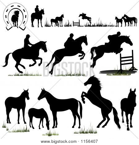 horse silhouettes horse