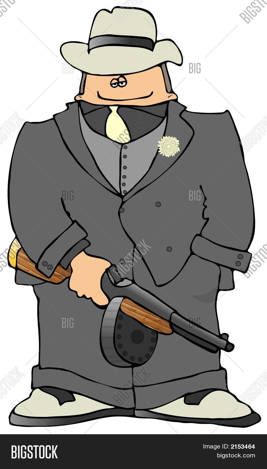 Gangster TommyGun Image & Photo Bigstock