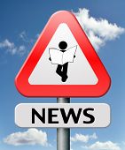 stock photo of news  - latest hot and breaking news update big daily headlines - JPG 