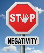 stock photo of think  - stop negativity and pessimism pessimistic thoughts dont think negative but positive and optimistic thinking makes you happy - JPG 