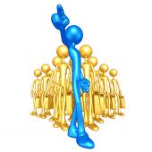 picture of leadership  - A Concept And Presentation Figure In 3D - JPG 