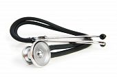stock photo of close-up  - Medical stethoscope isolated on the white background - JPG 