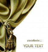 foto of cord  - Silk Curtain over white - JPG 