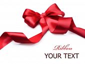 pic of holidays  - Red satin gift bow - JPG 