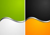 stock photo of contrast  - Elegant abstract wavy backgrounds - JPG 