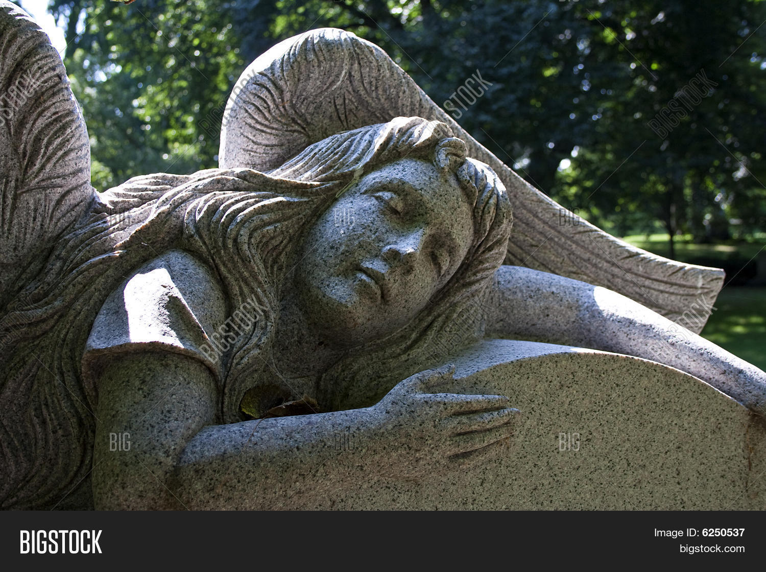 Angel draped over headstone Stock Photo & Stock Images | Bigstock