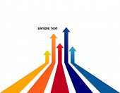 image of increase  - Colored arrows vector - JPG 