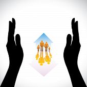 pic of security  - Secure family people icons  - JPG 