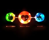 stock photo of fitness  - Abstract Wellness symbol - JPG 