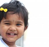 foto of toddlers  - Photo of pretty and happy indian baby girl with expressive eyes and photogenic face expressing toddler - JPG 