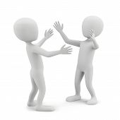 stock photo of meeting  - 3D small people  - JPG 