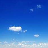image of blue sky  - blue sky is covered by white clouds - JPG 