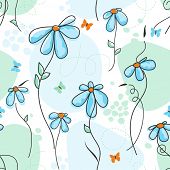 picture of nature  - Cute nature seamless pattern - JPG 