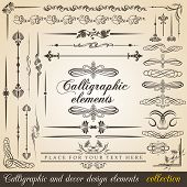 foto of symbols  - Calligraphic and decor design elements - JPG 