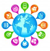 image of world  - Communication Globe - JPG 