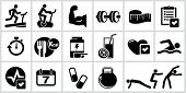 picture of merge  - Vector bodybuilding icons set - JPG 